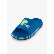 Childrens summer slippers ALPINE PRO LARINO electric blue lemonade