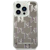 Karl Lagerfeld KLHCP14LLMNMS iPhone 14 Pro 6,1 hardcase silver Liquid Glitter Monogram (KLHCP14LLMNMS)