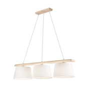Luster na sajli AIDA 3xE27/60W/230V precnik 25 cm hrast/bela