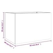 Sadilica srebrna 62 x 40 x 39 cm od pocincanog celika