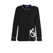 KARL LAGERFELD JEANS Pulover črna / bela