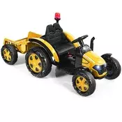 Northix 2V traktor z 2,4G daljinskim upravljalnikom in snemljivo prikolico za otroke 3-8 let