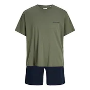 JACK & JONES Kratka pižama JACEVEREST mornarska/trst