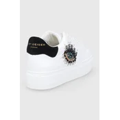 Usnjeni čevlji Kurt Geiger London Laney Eye bela barva