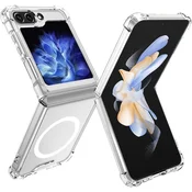 GS Ovitek za Samsung Galaxy Z Flip5 5G z MagSafe, odporen proti padcem, magnetni, prozoren