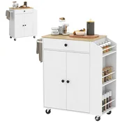 HOMCOM HOMCOM Kuhinjski otok, iverka in MDF – 82D x 38Š x 86,5V cm – Bela, (5000242731)