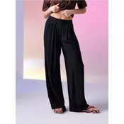 Sinsay - Viskozne široke pantalone - crno