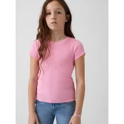 GAP Childrens Ribbed T-Shirt with Logo - Girls