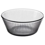 HAVSGÄDDA Skleda, črtast vzorec/siva, 12 cm