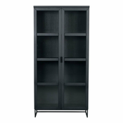 Črna hrastova vitrina 95x195 cm Everett - Rowico