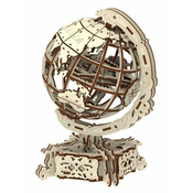 Lesena mestna sestavljanka 3D vrtljivi globus, lesena