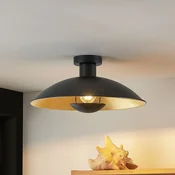 Stropna svetilka Lindby Narisara, O 40 cm, E27, črno-zlata - Dnevna soba/jedilnica - Sodobni - črna, zlata - Kovina