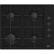Beko HIBG64120SB kuhalna plošča Črna Vgradna 60 cm Plin 4 con(e)