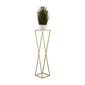 Stalak za cvece LOFT 100x24 cm zlatna/bela