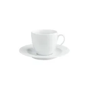 Tea cup and saucer set Gastronomi, porcelain, 190 ml, White - Porlan