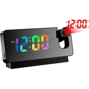 CUTEEFUN projekcijska LED budilka z ogledalnim zaslonom