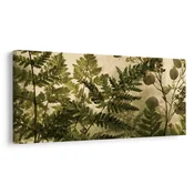 Slika vintage kompozicija gozdnih listov - 120x60