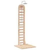 Vidaxl Zunanji tuš 223 cm Trden borov les in nerjaveče jeklo Naravna