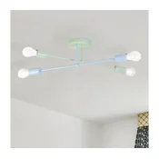 Stropna svetilka CAMBRIDGE 4xE27/15W/230V, zelena/modra