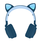 AVIZAR Slušalke Bluetooth 5.0 Cat Ear Design - polnocno modre, (20731493)