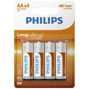 Philips baterije LongLife Blister AA, 4 kosi