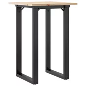 MAISON CHIC Jedilna miza - Kuhinjska miza - Jedilni stol O okvir 50x50x75 cm trdna borovina lito železo, (21715241)