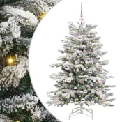 Umjetno božicno drvce s nogom Bijelo 120 cm PE i PVC