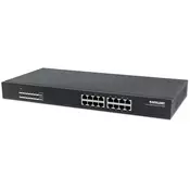 Intellinet 560993 mrežni prekidac Neupravljano L2 Gigabit Ethernet (10/100/1000) Podrška za napajanje putem Etherneta (PoE) 1U Crno