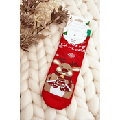 Womens Christmas Socks with Red Reindeer