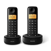 Fiksni bezicni telefon sa dve slusalice Philips D160 DUO Ekran 1.6inc, Black