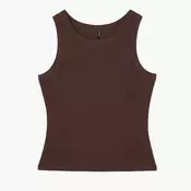 Cropp - Rebrasta majica - rjava