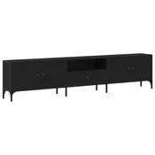 Vidaxl TV omarica Črni hrast 200 x 25 x 44 cm Konstruiran les