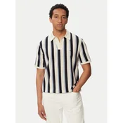 TOMMY HILFIGER Majica Relaxed Fit Stripe Crepe  modra / mornarska / bela