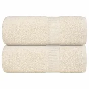 Vidaxl vidaXL Brisače za goste, 2 kosa, kremne, 30 x 50 cm, 100 % bombaž
