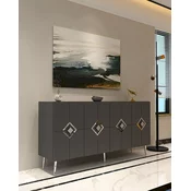 HANAH HOME Komoda Robber KB150 Anthracite Silver