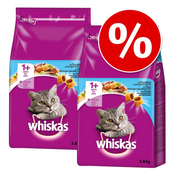 Varčno pakiranje: Whiskas 2 x 950 g / 1,9 kg / 3,8 kg - 1+ tuna (2 x 3,8 kg)