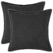vidaXL Prevleka za blazino 2 pcs HOUTEN Temno siva 50 x 50 cm Bouclé