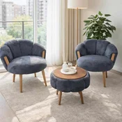 ATELIER DEL SOFA Fotelje i klub stocic Star Anthracite