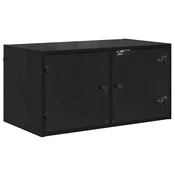 Vidaxl Omarica na steni Črna Orehovina 68 x 37 x 35 cm Konstruiran les