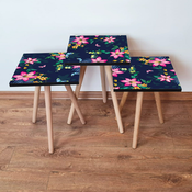 HANAH HOME Set 3 stocica 3Shp189 Multicolor