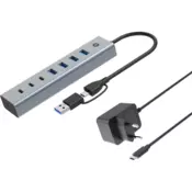 Conceptronic HUBBIES20GP sučelje čvorišta USB 3.2 Gen 1 (3.1 Gen 1) Type-C 5000 Mbit/s Sivo