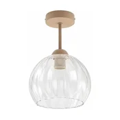 BRILAGI - LED stropni lestenec RETRO GLASS 1xE27/60W/230V, premer 25 cm, bež/prozorno
