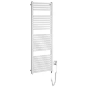 TONDI-E električni kopalniški radiator, raven, 450x1330 mm, 500 W, bel - Bela - 450x1330 mm - Aqualine - TONDI-E - 24 - Jeklo - Oblika H - Oblika H - 450 - 1330 - 500 - 14