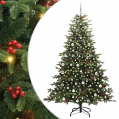 Umjetno božicno drvce Zelena 240 cm PVC i Metal i Plastika