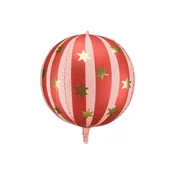 PartyDeco Foliasti balon - Star ball rdeč 50 cm