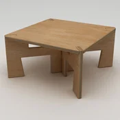 Hanah Home Sto za dnevnu sobu Tabula, 75x40x75 cm, Smedi