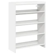 Vidaxl Regal za čevlje bel 60x25x81 cm inženirski les