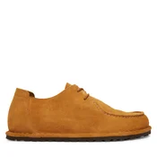 BIRKENSTOCK  Utti Lace Suede Leather Narrow - Cork Brown  Kostanjeva