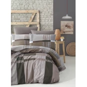 Lessentiel Maison Komplet posteljine Estela, 160x220cm, Smeda