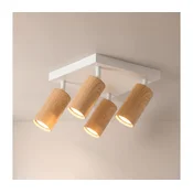 Brilagi - Smerno svetilo SELE SQUARE 4xGU10/30W/230V belo/dekor hrasta